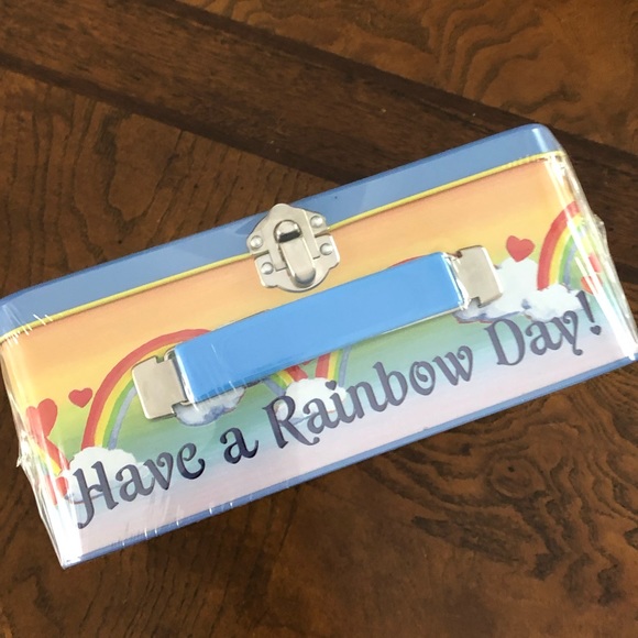 Care Bears tin box by rix painted inside rainbow sunshine sun - Picture 3 of 8